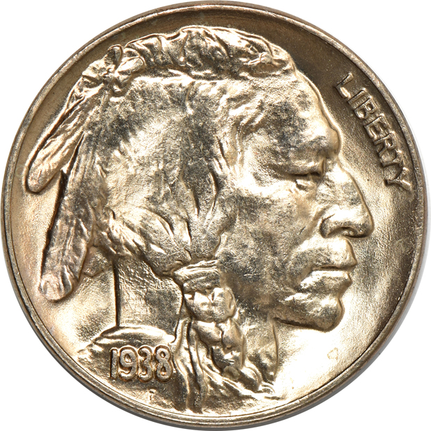 Roll of forty original 1938-D Buffalo nickels