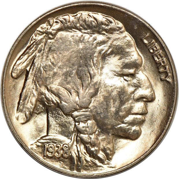 Roll of forty original 1938-D Buffalo nickels