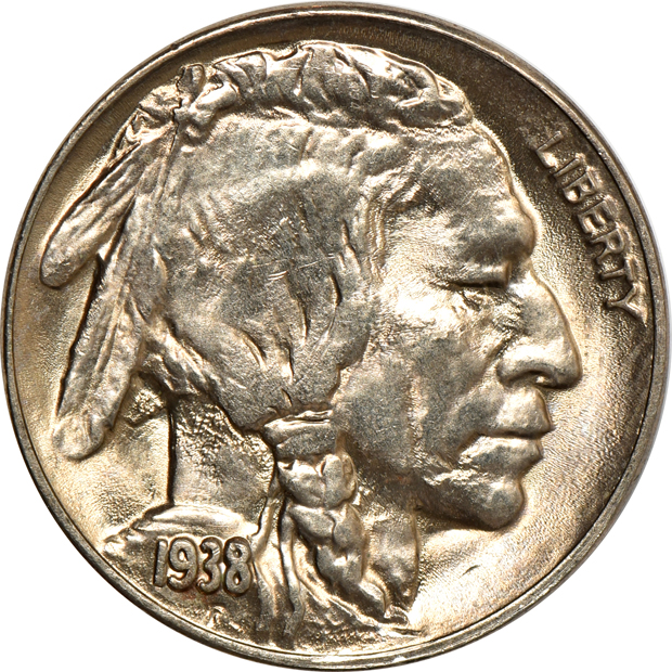 Roll of forty original 1938-D Buffalo nickels