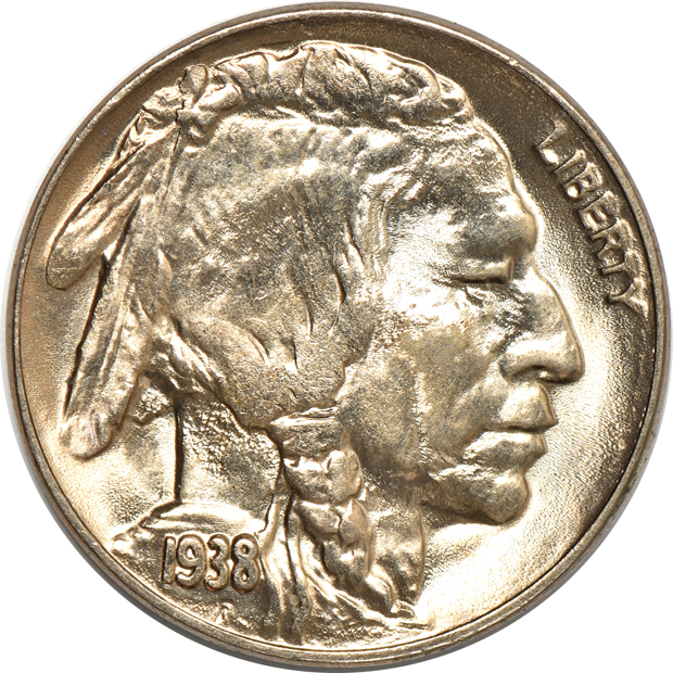 Roll of forty original 1938-D Buffalo nickels