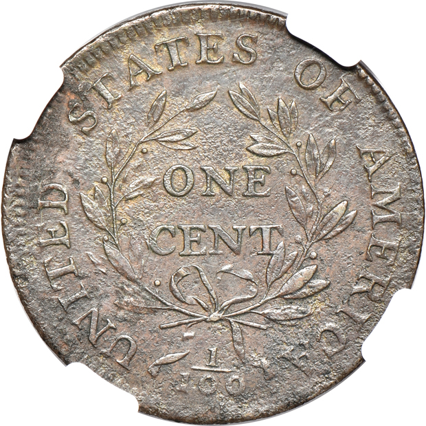 1797 Reverse of 1797, Stems NGC AU details/environmental damage