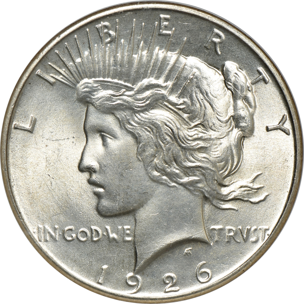 1924-S NGC MS-62 CAC, 1926 NGC MS-64 CAC, and a 1935-S PCGS MS-63 (green label)