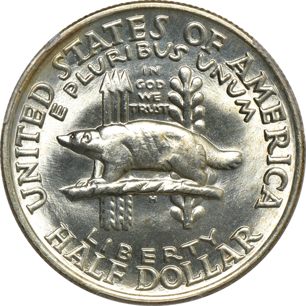 1935 Connecticut MS-65, 1936 Columbia MS-65, and a 1936 Wisconsin MS-66, all PCGS CAC