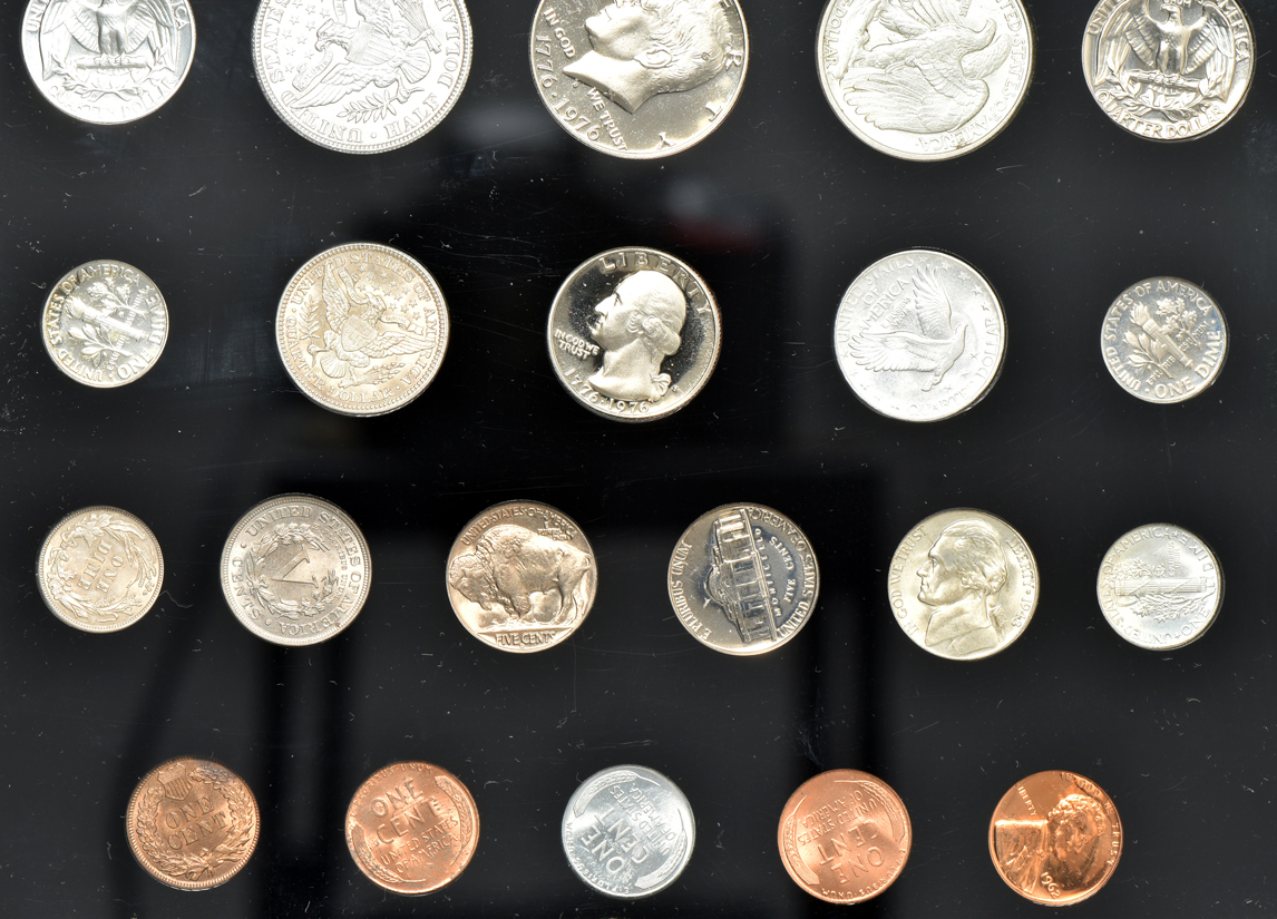 20th century type coins in a Capital Plastics holder