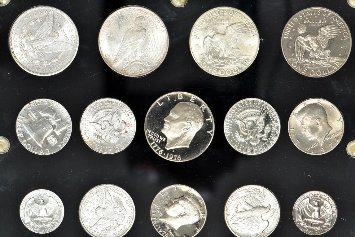 20th century type coins in a Capital Plastics holder