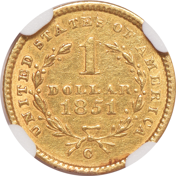 1851-C NGC AU details/mount removed