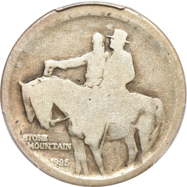 1923-S Monroe Good-6, 1925 Stone Mountain Fair-2 CAC, and a 1926 Sesquicentennial About Good-3 CAC, all PCGS