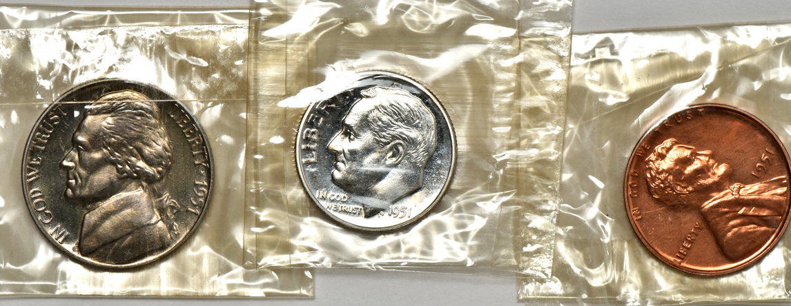 Two 1950 Proof Sets, and two 1951 Proof Sets