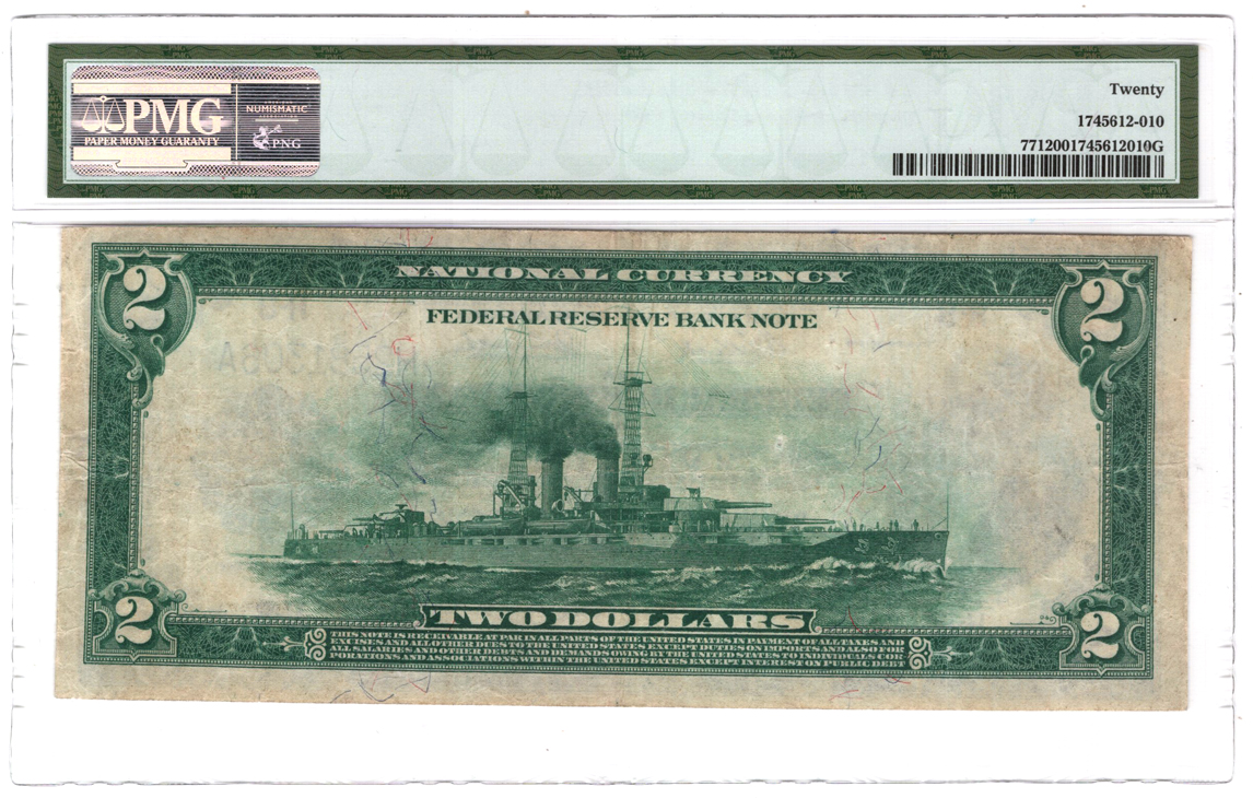 1918 $2 St. Louis Battleship Fr# 771 - PMG VF-20