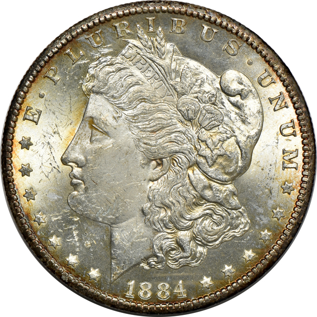 1881-S Redfield, 1882-CC, and 1884-CC, all UNC