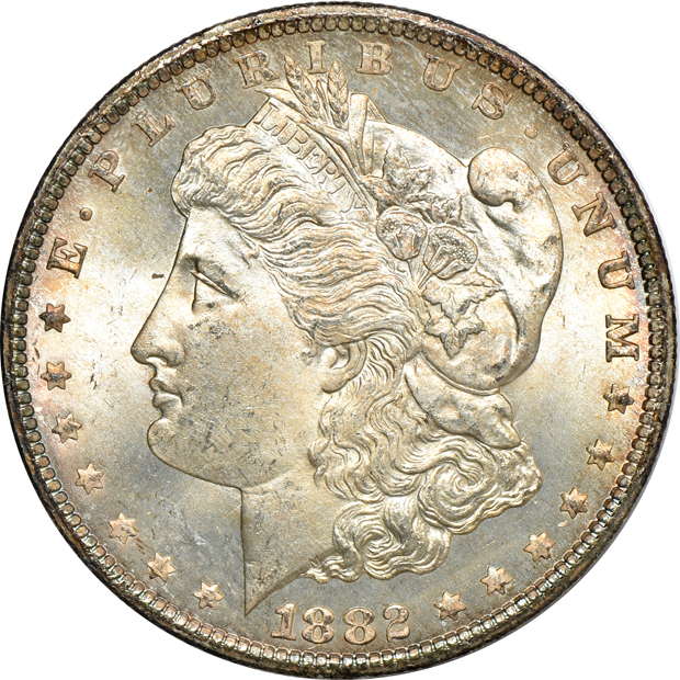 1881-S Redfield, 1882-CC, and 1884-CC, all UNC