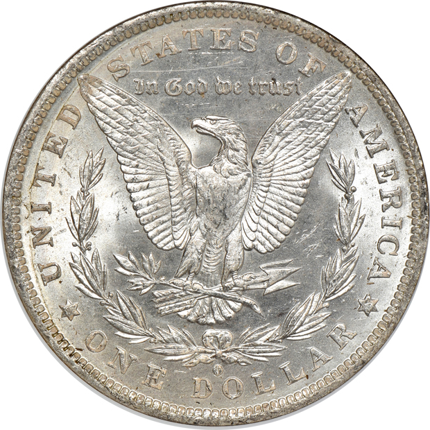 Three "Binion Collection" Morgan silver dollars