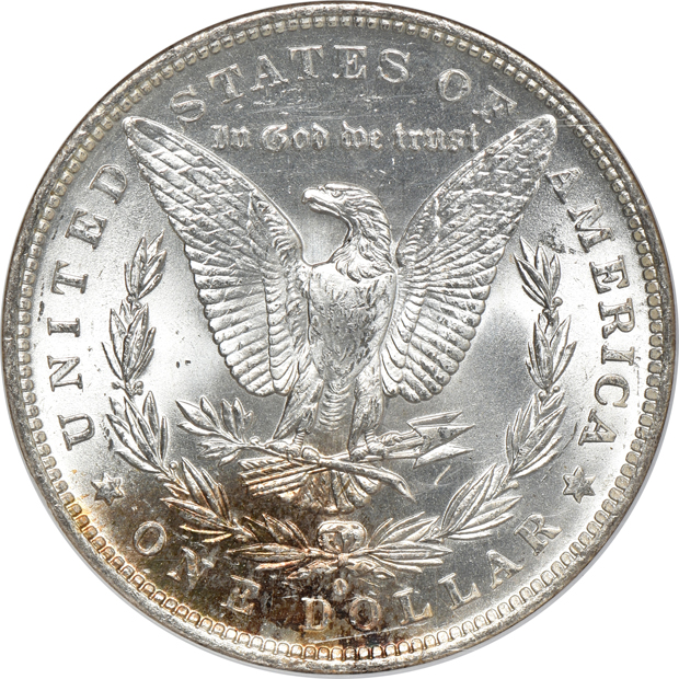 Three "Binion Collection" Morgan silver dollars