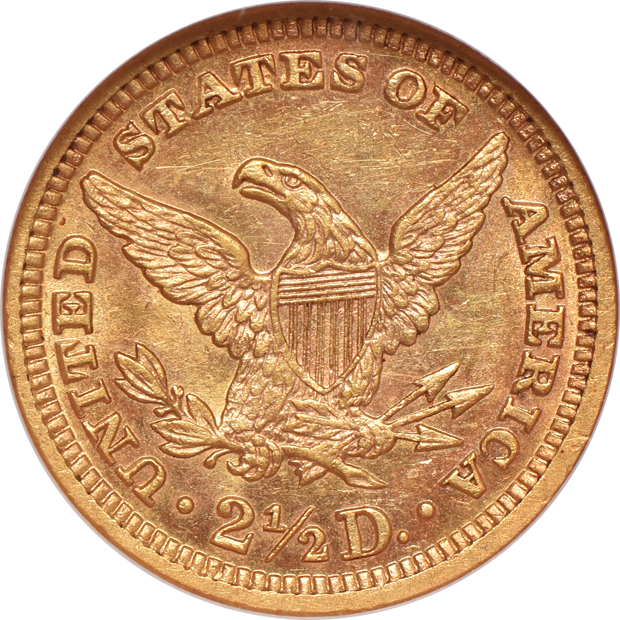 1861 New Reverse - Type 2 AU-58, and an 1888 MS-61, both NGC
