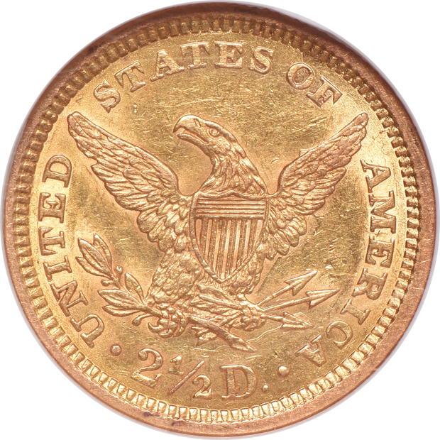 1861 New Reverse - Type 2 AU-58, and an 1888 MS-61, both NGC