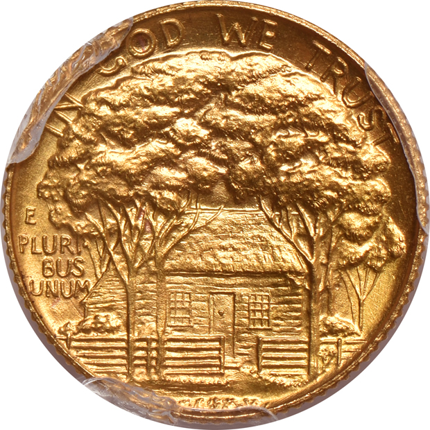 1922 $1 Grant Memorial with star PCGS UNC details/cleaned