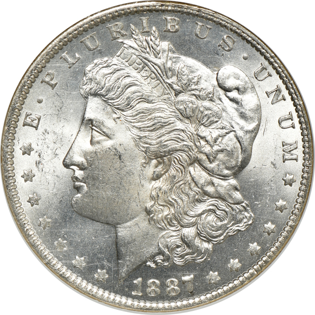 1878 7TF Reverse of 1878, and an 1887-O, both NGC MS-64