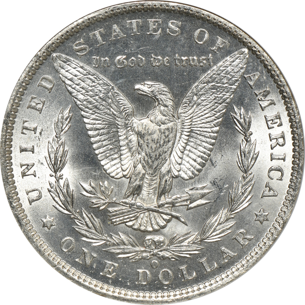 1878 7TF Reverse of 1878, and an 1887-O, both NGC MS-64