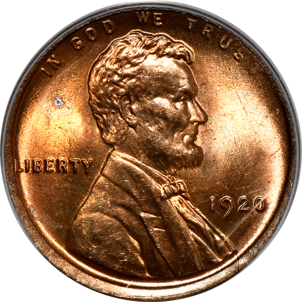 Five certified Lincoln cents