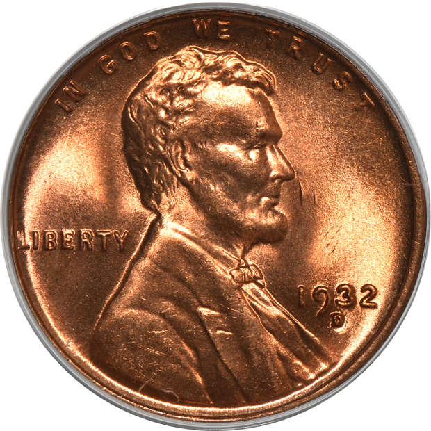 Five certified Lincoln cents