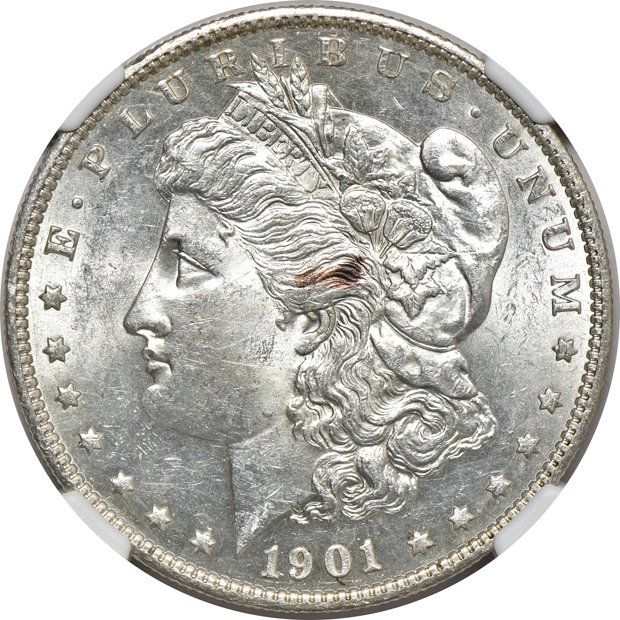 1900-S MS-61, and a 1901-S MS-60, both NGC