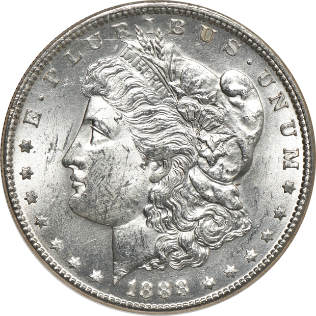 1888-S and 1889-S, both NGC MS-63