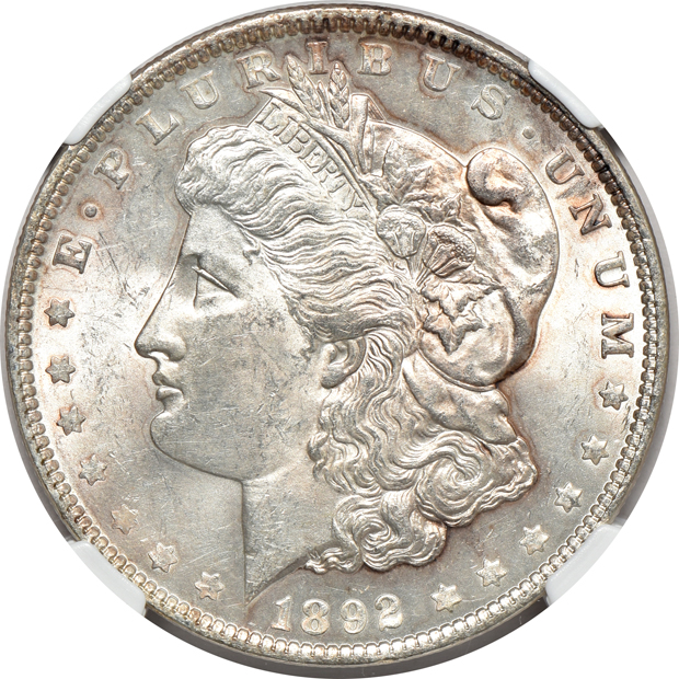 1892 MS-61, and an 1892-O MS-62, both NGC