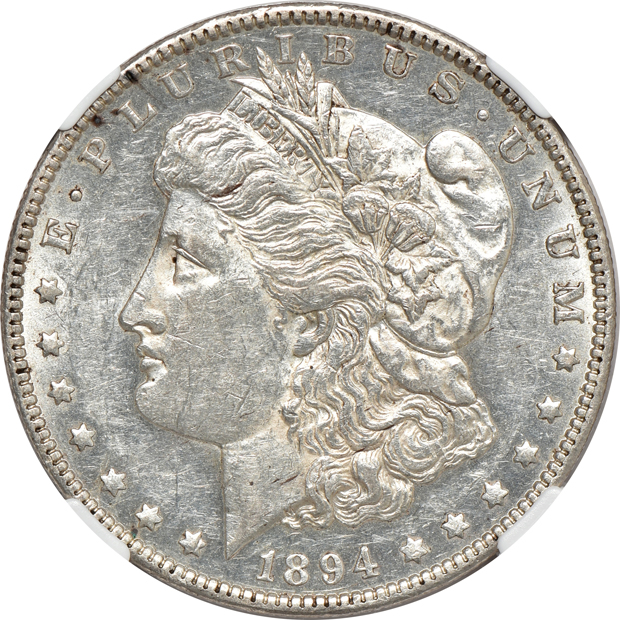 1894-O AU-55, and an 1894-S AU-53, both NGC