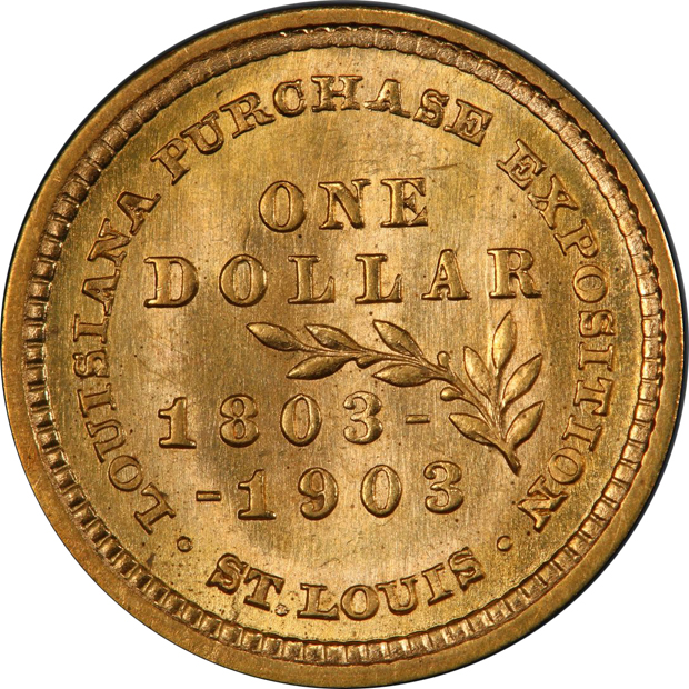 1903 $1 Louisiana Purchase Jefferson PCGS MS-64 CAC