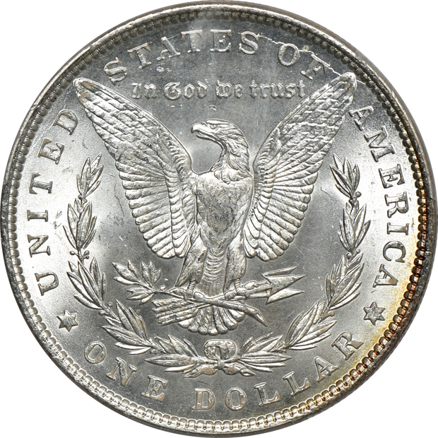 1882-S MS-63, 1882-S MS-65, and an 1887 MS-66, all PCGS CAC
