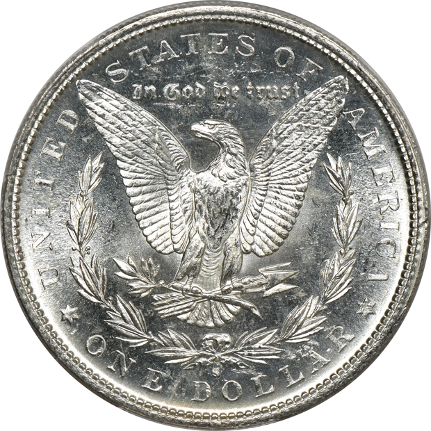 1882-S MS-63, 1882-S MS-65, and an 1887 MS-66, all PCGS CAC