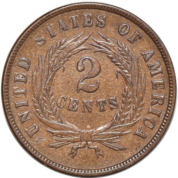 1867/67 Doubled Die Obverse AU details/cleaned