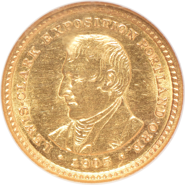 Four $1 gold commemoratives certified by NGC