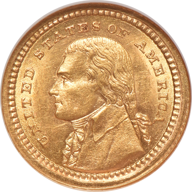 Four $1 gold commemoratives certified by NGC