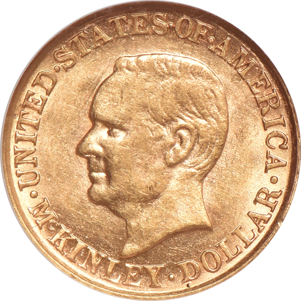 1903 $1 Louisiana Purchase McKinley MS-61 CAC, 1916 $1 McKinley AU-58 CAC, and a 1926 $2.50 American Sesquicentennial MS-64, all NGC
