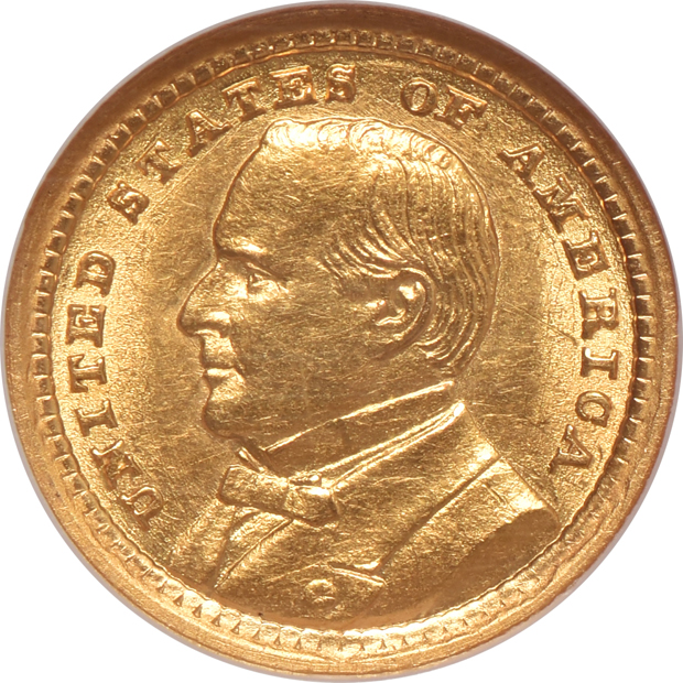 1903 $1 Louisiana Purchase McKinley MS-61 CAC, 1916 $1 McKinley AU-58 CAC, and a 1926 $2.50 American Sesquicentennial MS-64, all NGC