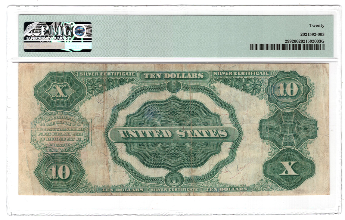 1891 $10 Tombstone Fr# 299 - PMG VF-20