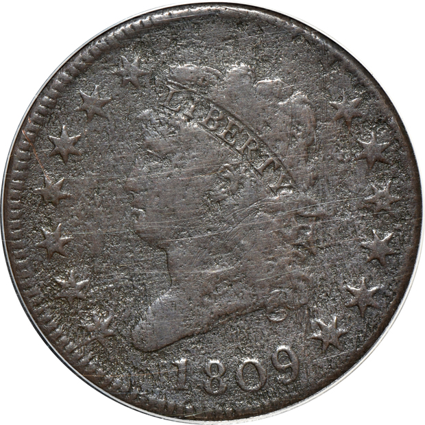 1809 F-15 details/scratched/burnished, 1811 VG-8, and an 1812 Large Date VG-8 details/corroded, all ANACS