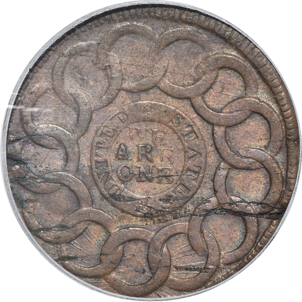 1787 United States 4 Cinq PCGS AU-50+