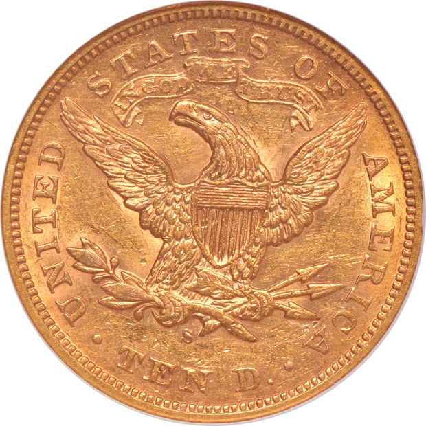 1872-S NGC AU-58