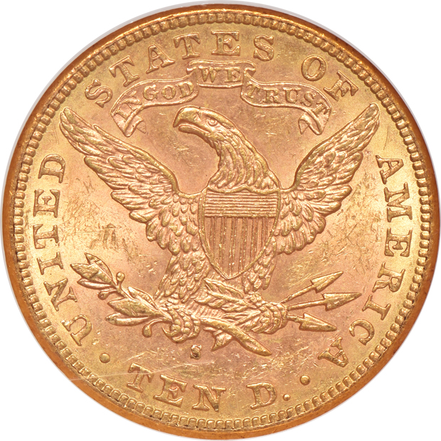 1885-S, 1897, and 1901-S, all NGC MS-62