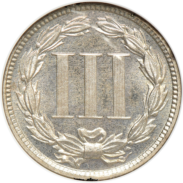 Four Proof three-cent nickels, all in older holders and CAC