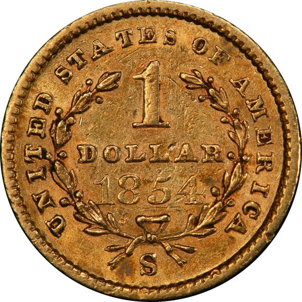 1854-S Type 1 PCGS XF-45 CAC