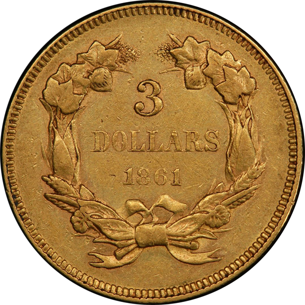 1861 PCGS AU details/cleaned