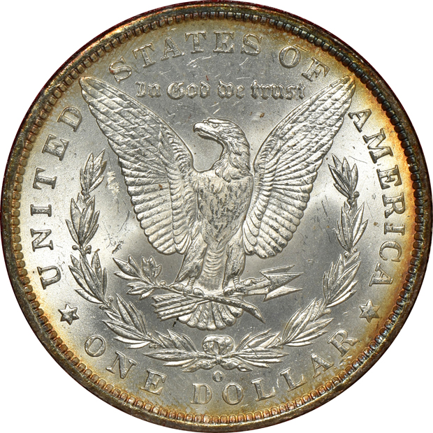 1880-S Redfield, 1885-O Paramount, and an 1887-S Redfield, as described