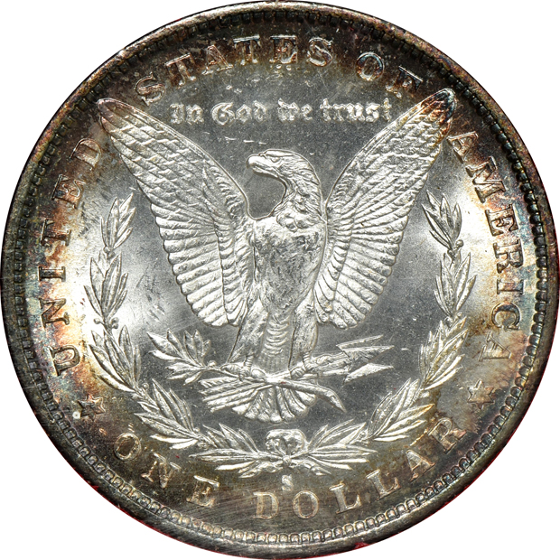 1880-S Redfield, 1885-O Paramount, and an 1887-S Redfield, as described