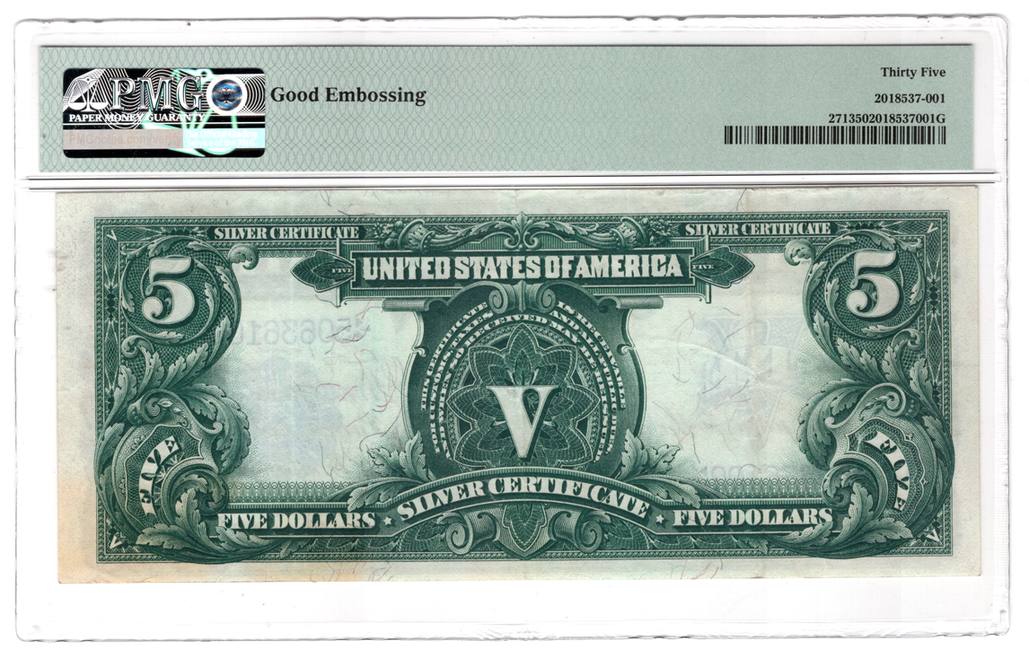 1899 $5 Chief Fr# 271 - PMG VF-35 Good Embossing