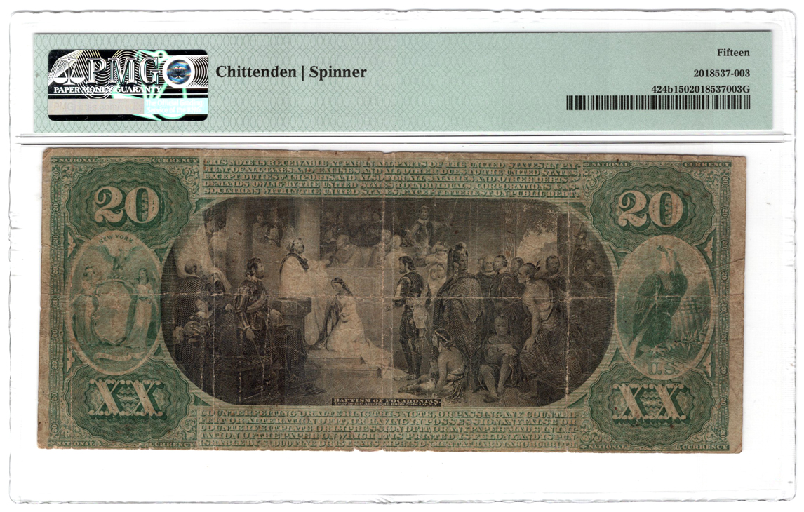 Original Series $20 - New York, NY Charter #376 - PMG F-15