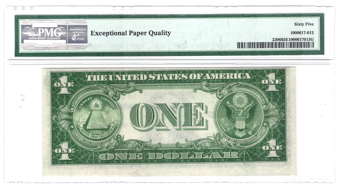 Error Currency - 1935A $1 North Africa Fr# 2306 Cutting Error - PMG GemCU-65 EPQ