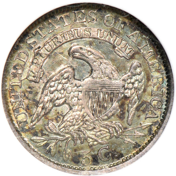 1835 Small Date Large 5C NGC MS-62